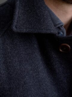 Crosby Navy Wool and Cashmere Belted Coat Product Thumbnail 4