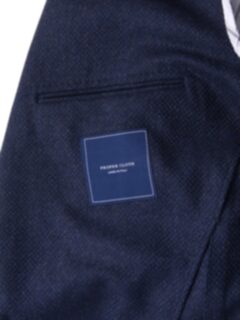 Genova Navy Wool Cashmere Basketweave Jacket Product Thumbnail 5