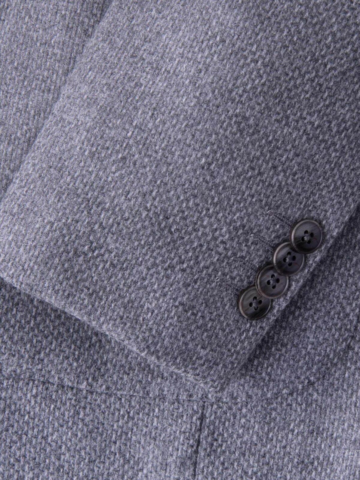 Genova Grey Wool Cashmere Basketweave Jacket