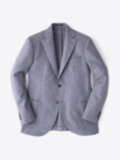 Genova Grey Wool Cashmere Basketweave Jacket Product Thumbnail 1