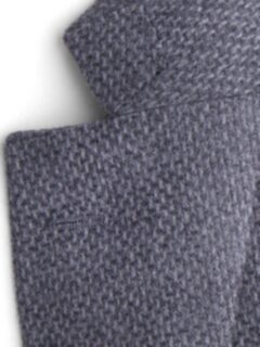 Genova Grey Wool Cashmere Basketweave Jacket Product Thumbnail 3