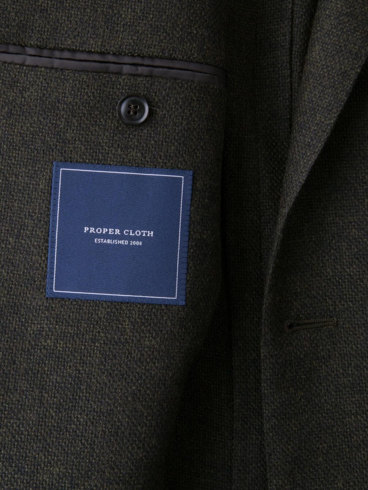Forest Wool Cashmere Basketweave Hudson Jacket by Proper Cloth