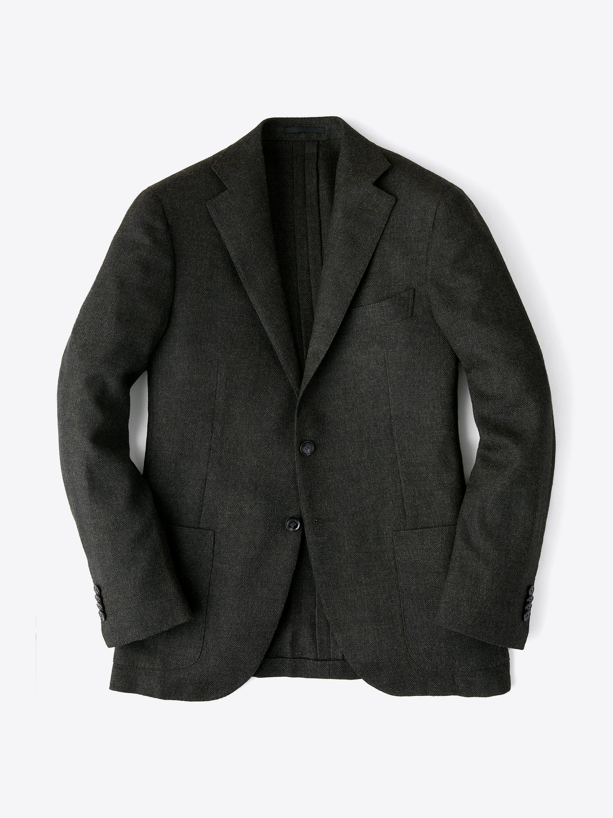 Zoom Image of Forest Wool Cashmere Basketweave Hudson Jacket