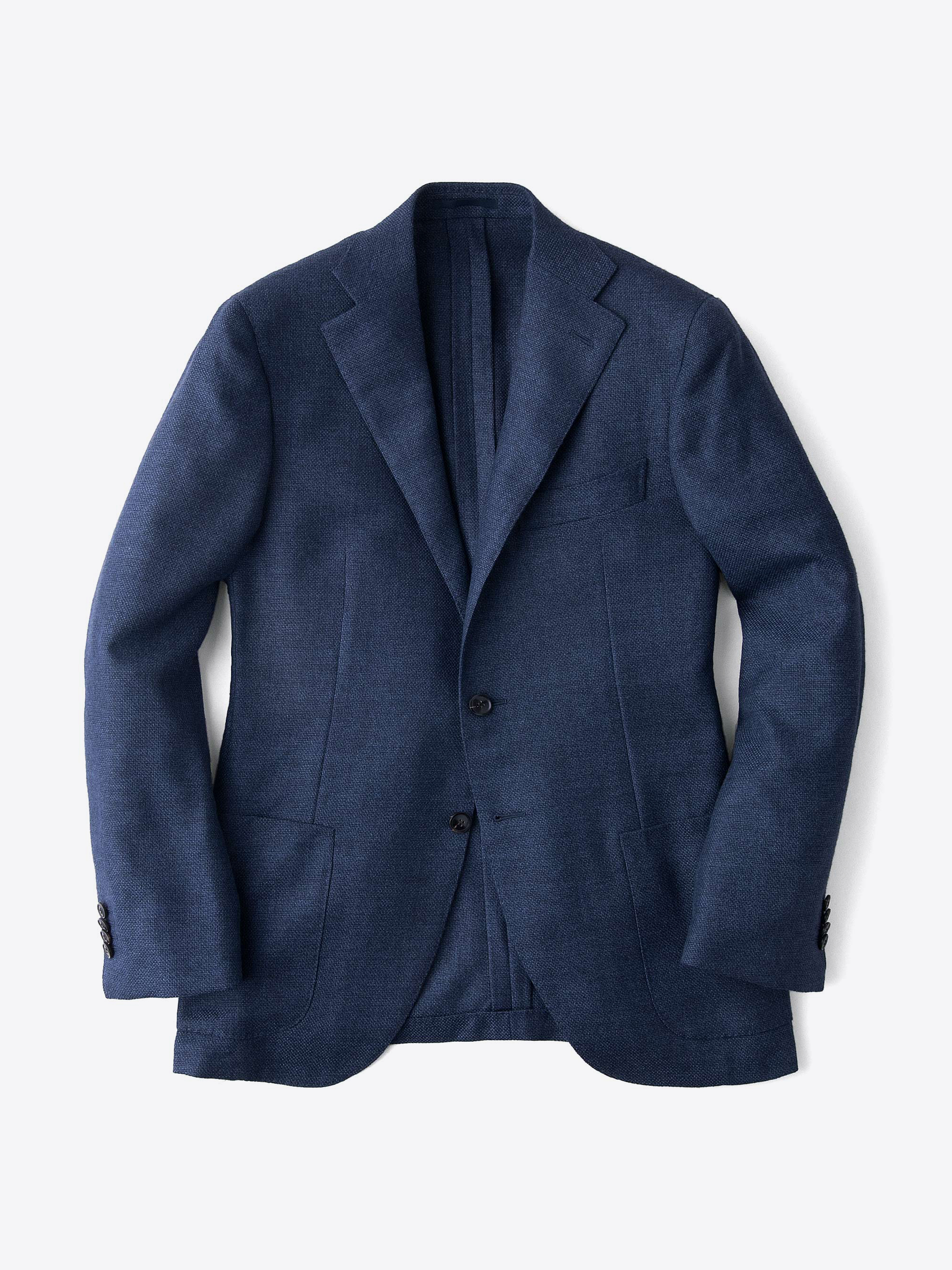 Zoom Image of Ocean Wool Cashmere Basketweave Hudson Jacket