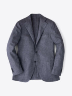 Grey Wool Cashmere Herringbone Hudson Jacket Product Thumbnail 1