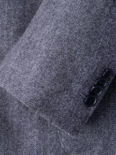 Grey Wool Cashmere Herringbone Hudson Jacket Product Thumbnail 3