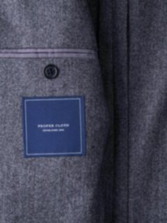 Grey Wool Cashmere Herringbone Hudson Jacket Product Thumbnail 4