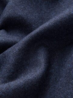 Zoom Thumb Image 6 of Navy Wool Cashmere Herringbone Hudson Jacket