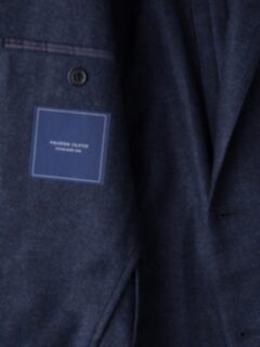 Zoom Thumb Image 4 of Navy Wool Cashmere Herringbone Hudson Jacket