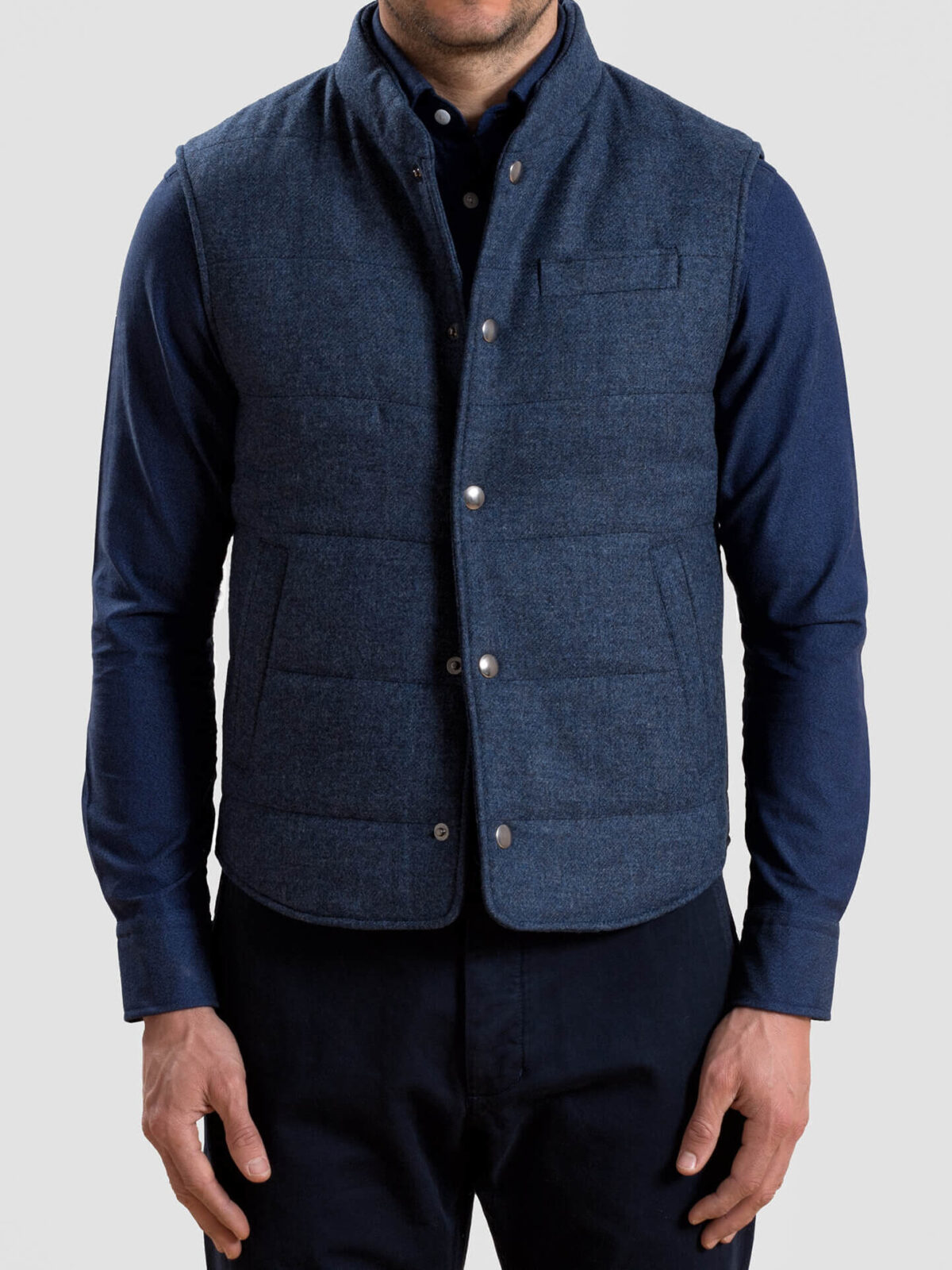 Solbiati Ocean Wool Cashmere Snap Cortina Vest