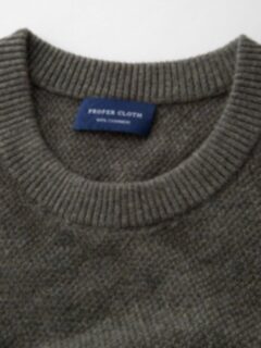 Pine Cobble Stitch Cashmere Crewneck Sweater Product Thumbnail 2