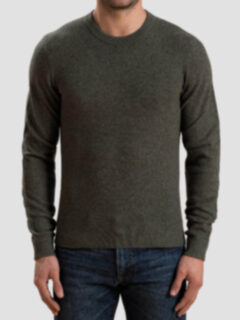 Pine Cobble Stitch Cashmere Crewneck Sweater Product Thumbnail 5