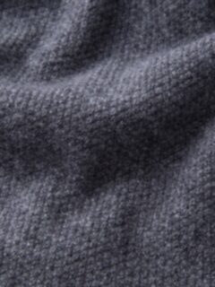 Grey Cobble Stitch Cashmere Turtleneck Sweater Product Thumbnail 4