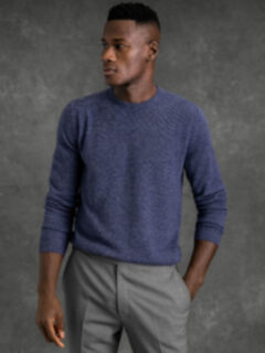 Slate Cashmere Crewneck Sweater Product Thumbnail 3