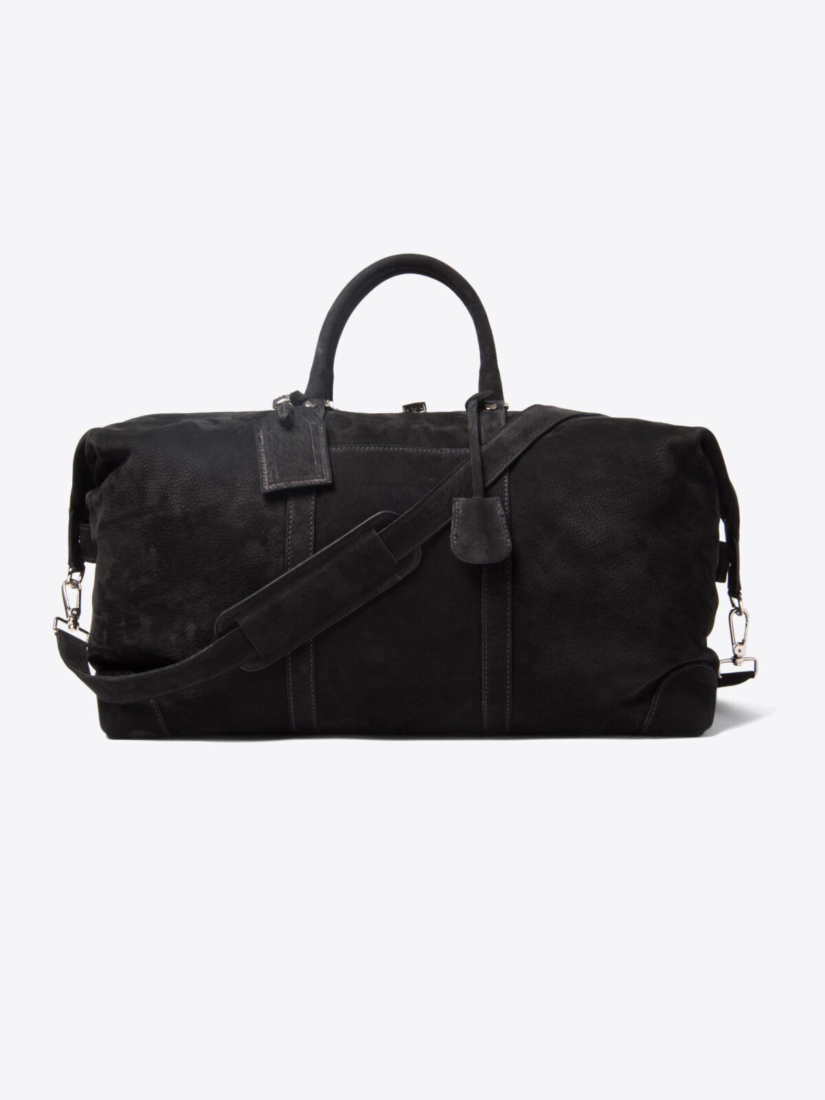 Italian Black Nubuck Duffle Bag