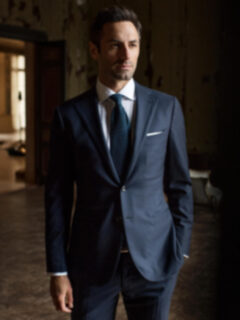 Navy Silk Grenadine Tie Product Thumbnail 5
