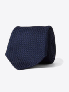 Shop Navy Silk Grenadine Tie