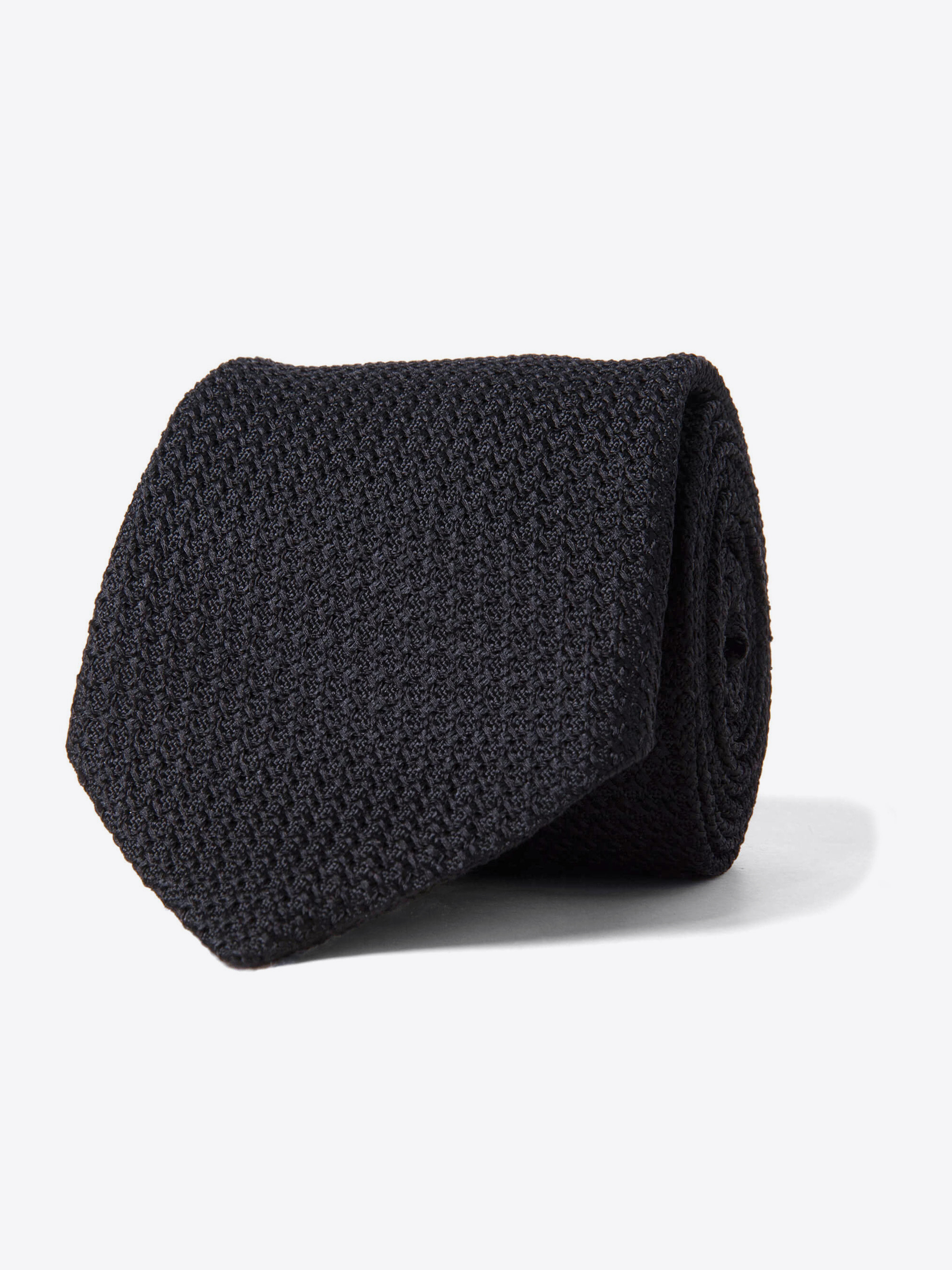 Zoom Image of Black Silk Grenadine Tie