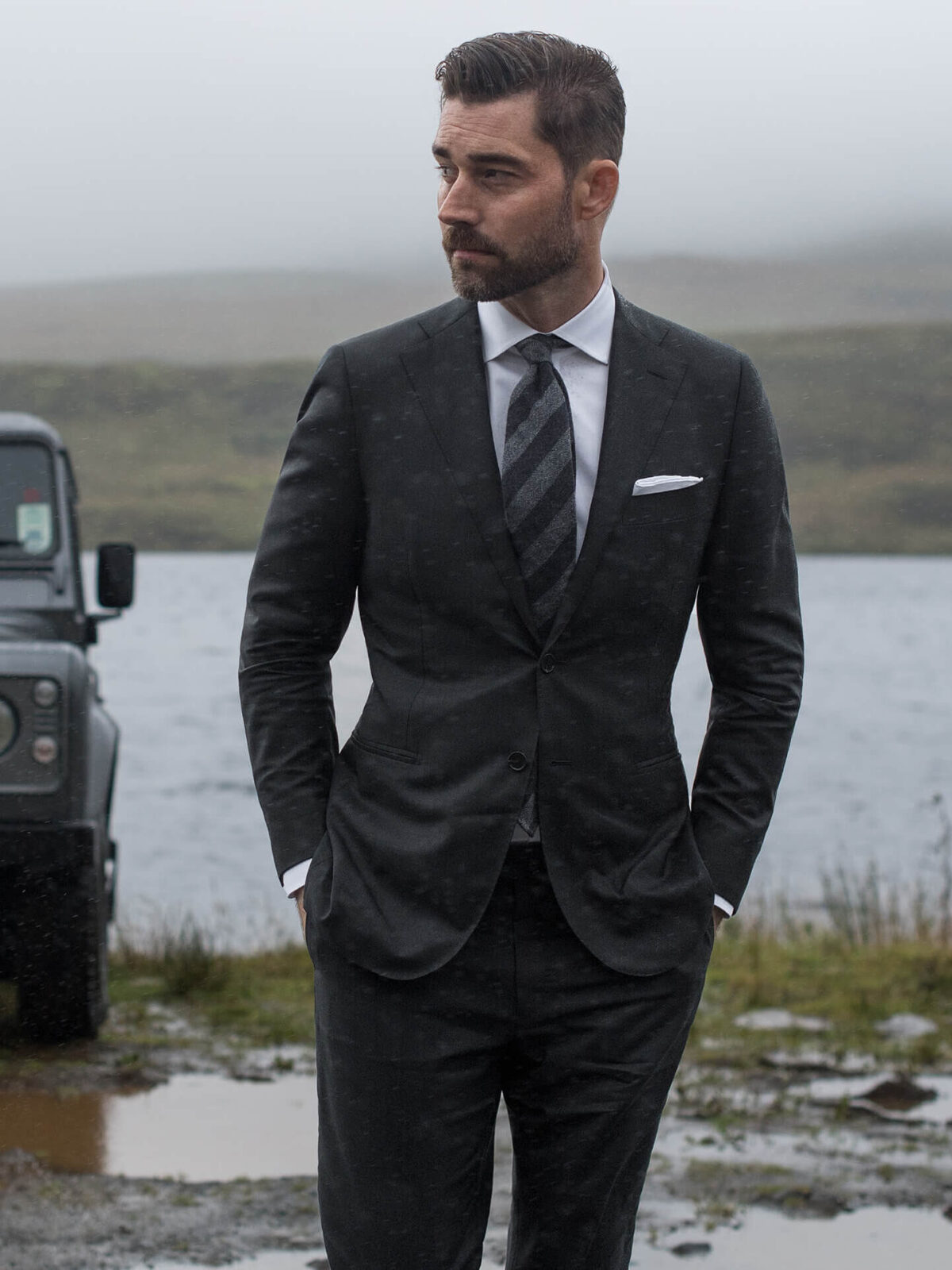 Mercer Charcoal S150s Suit