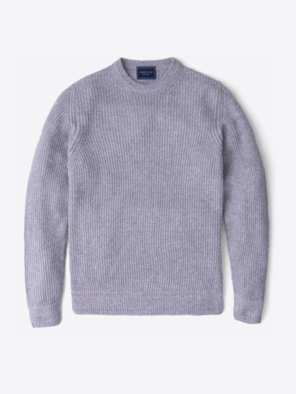 Amalfi Grey Cotton and Linen Sweater by Proper Cloth