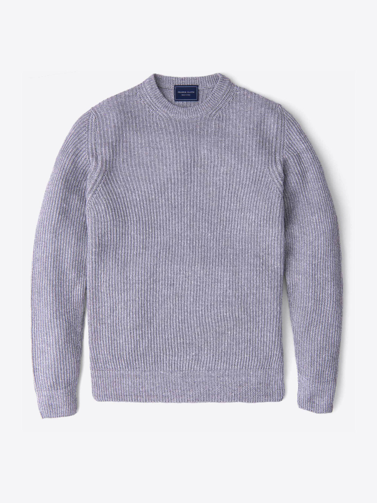 Amalfi Grey Cotton and Linen Sweater