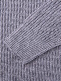 Amalfi Grey Cotton and Linen Sweater Product Thumbnail 4