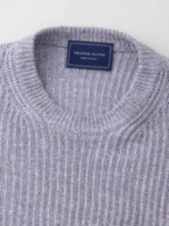 Amalfi Grey Cotton and Linen Sweater Product Thumbnail 2