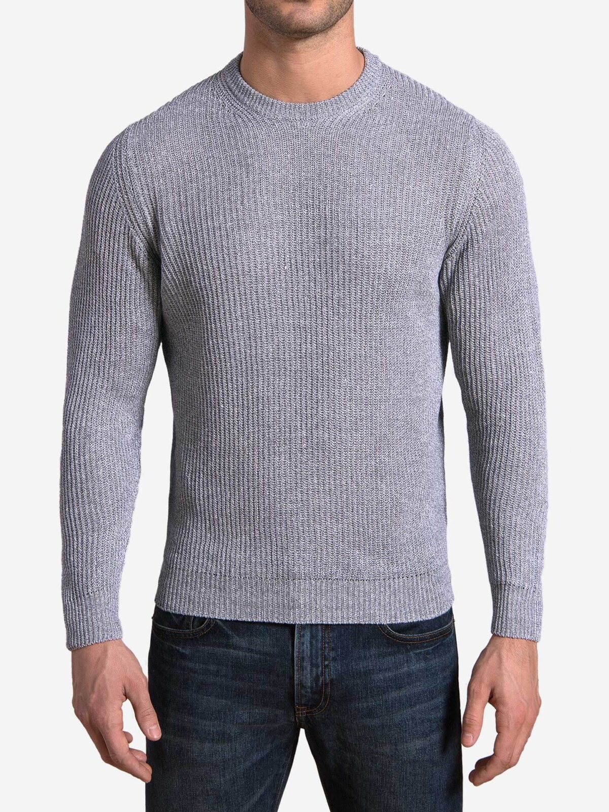 Amalfi Grey Cotton and Linen Sweater