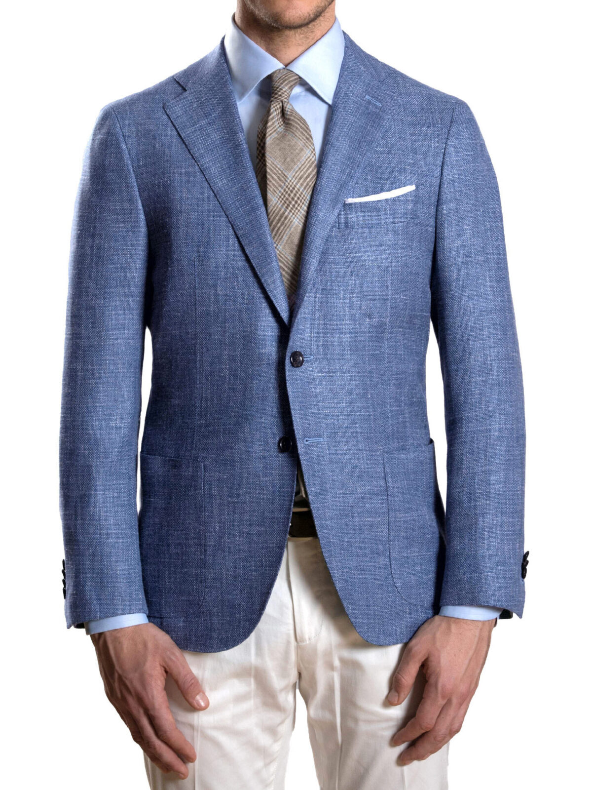 West Louis Linen Summer Jacket Sky Blue / XL | Male
