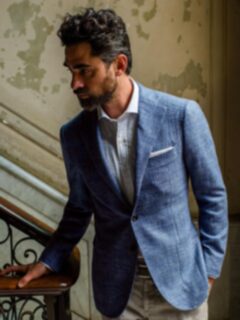 Hudson Sky Blue Summer Basketweave Jacket Product Thumbnail 7