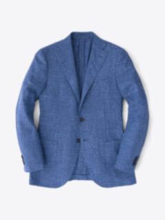 Hudson Ocean Blue Textured Micro Check Jacket Product Thumbnail 1