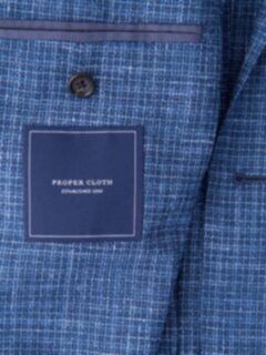 Hudson Ocean Blue Textured Micro Check Jacket Product Thumbnail 4