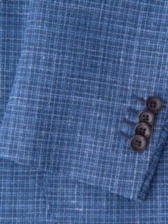 Hudson Ocean Blue Textured Micro Check Jacket Product Thumbnail 3