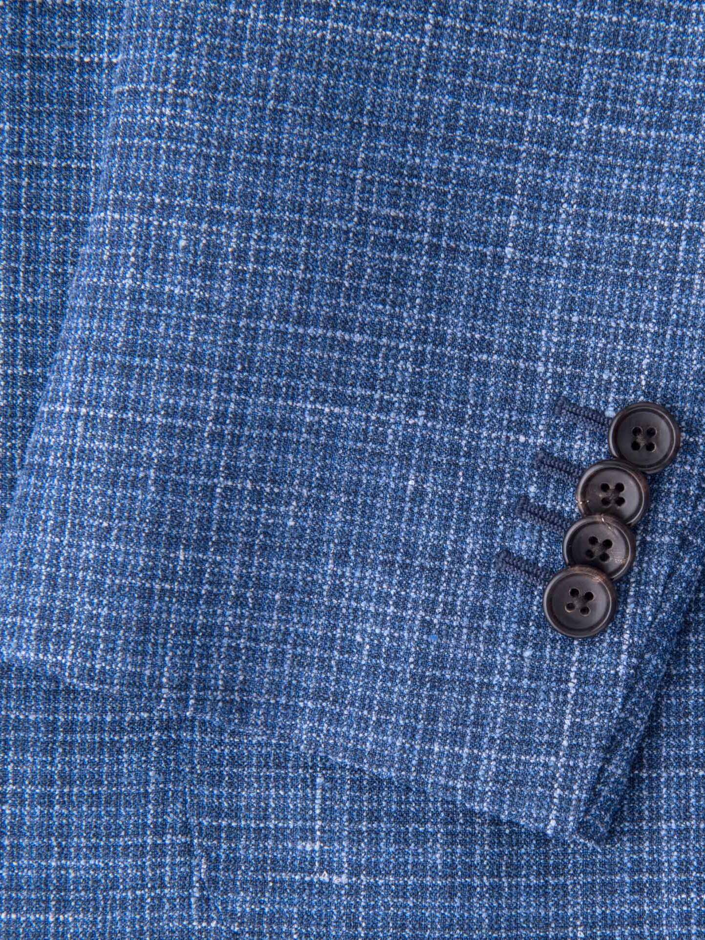 Hudson Ocean Blue Textured Micro Check Jacket by Proper Cloth