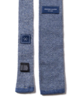 Torino Blue Cashmere Knit Tie Product Thumbnail 5