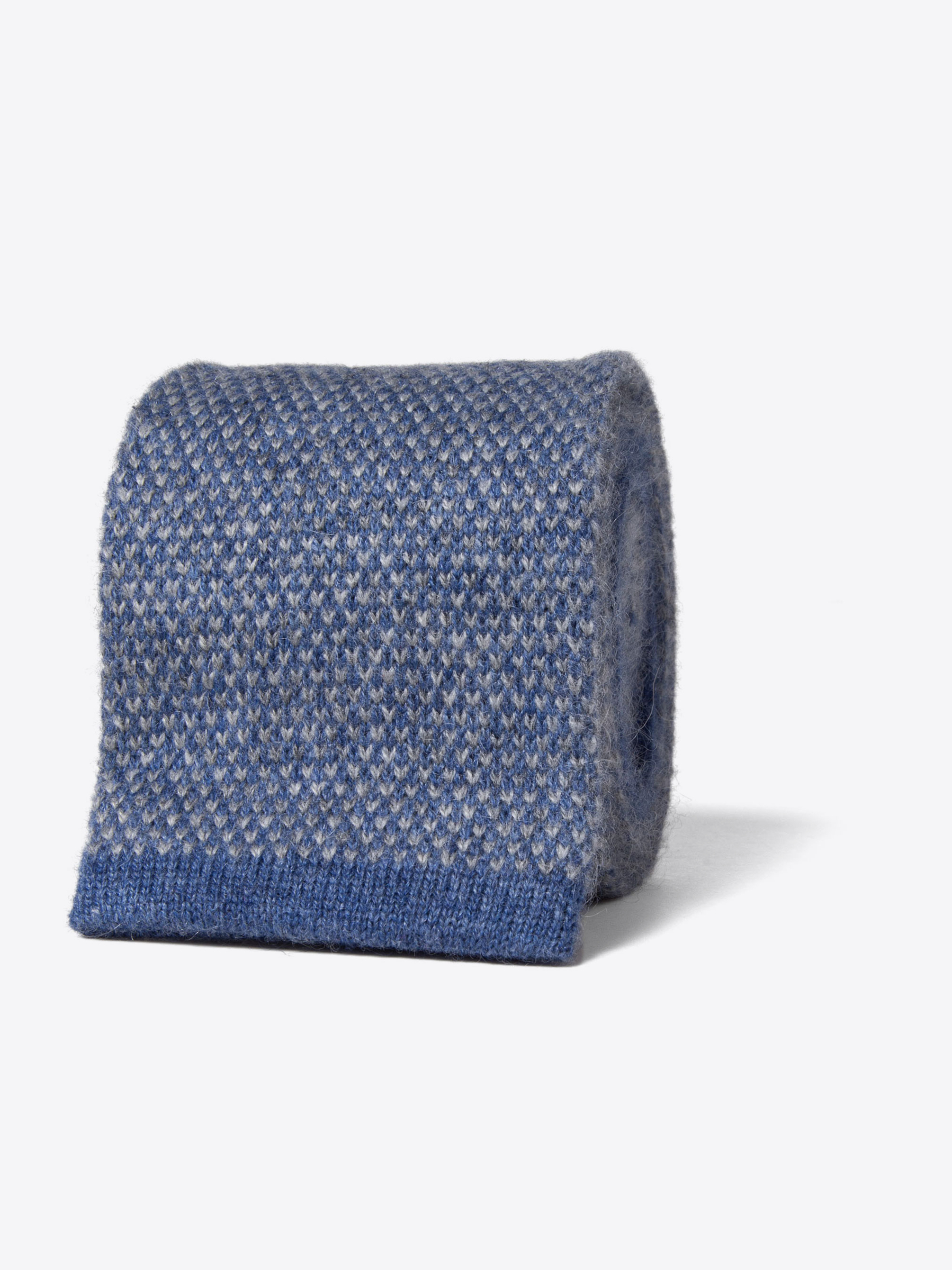 Zoom Image of Torino Blue Cashmere Knit Tie