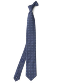 Slate Blue Foulard Print Tie Product Thumbnail 2