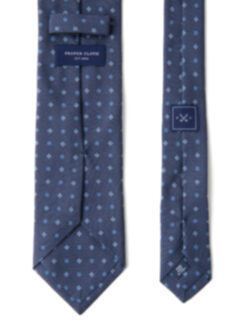 Slate Blue Foulard Print Tie Product Thumbnail 4