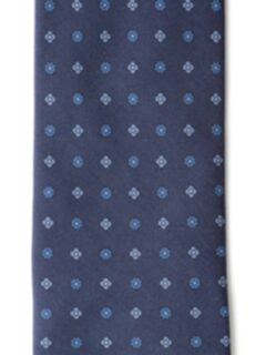 Slate Blue Foulard Print Tie Product Thumbnail 3