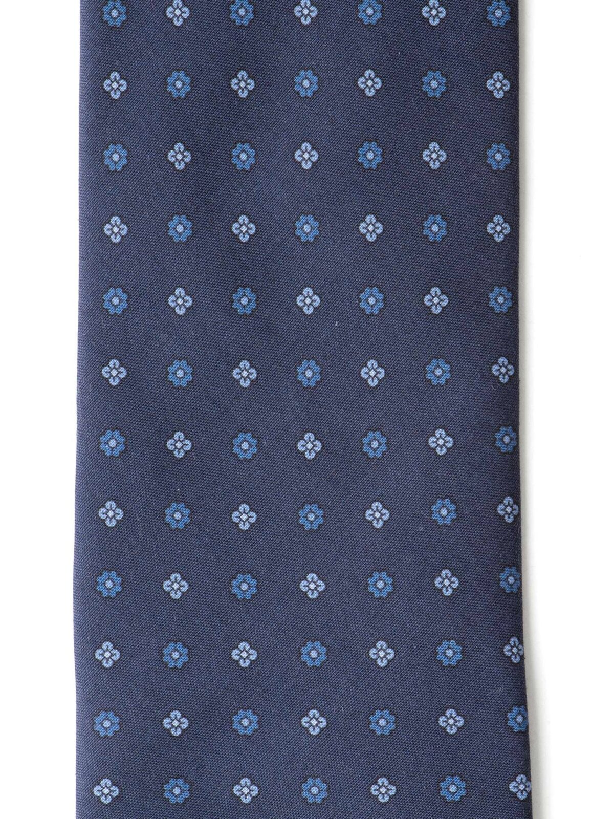 Slate Blue Foulard Print Tie