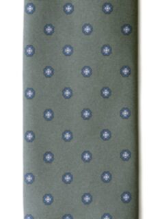 Fatigue Blue and Grey Silk Foulard Tie Product Thumbnail 3