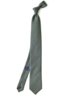 Fatigue Blue and Grey Silk Foulard Tie Product Thumbnail 2