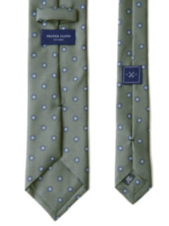 Fatigue Blue and Grey Silk Foulard Tie Product Thumbnail 4