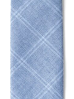 Slate Windowpane Linen Tie Product Thumbnail 3