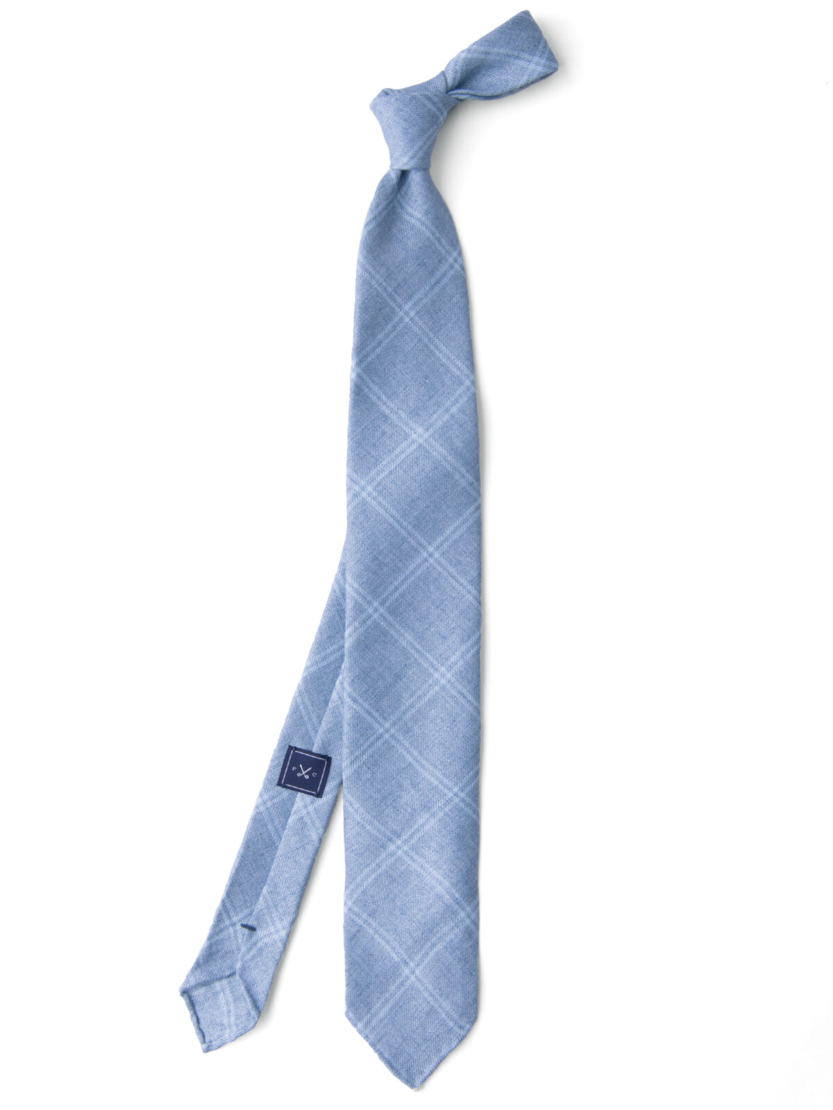Slate Windowpane Linen Tie