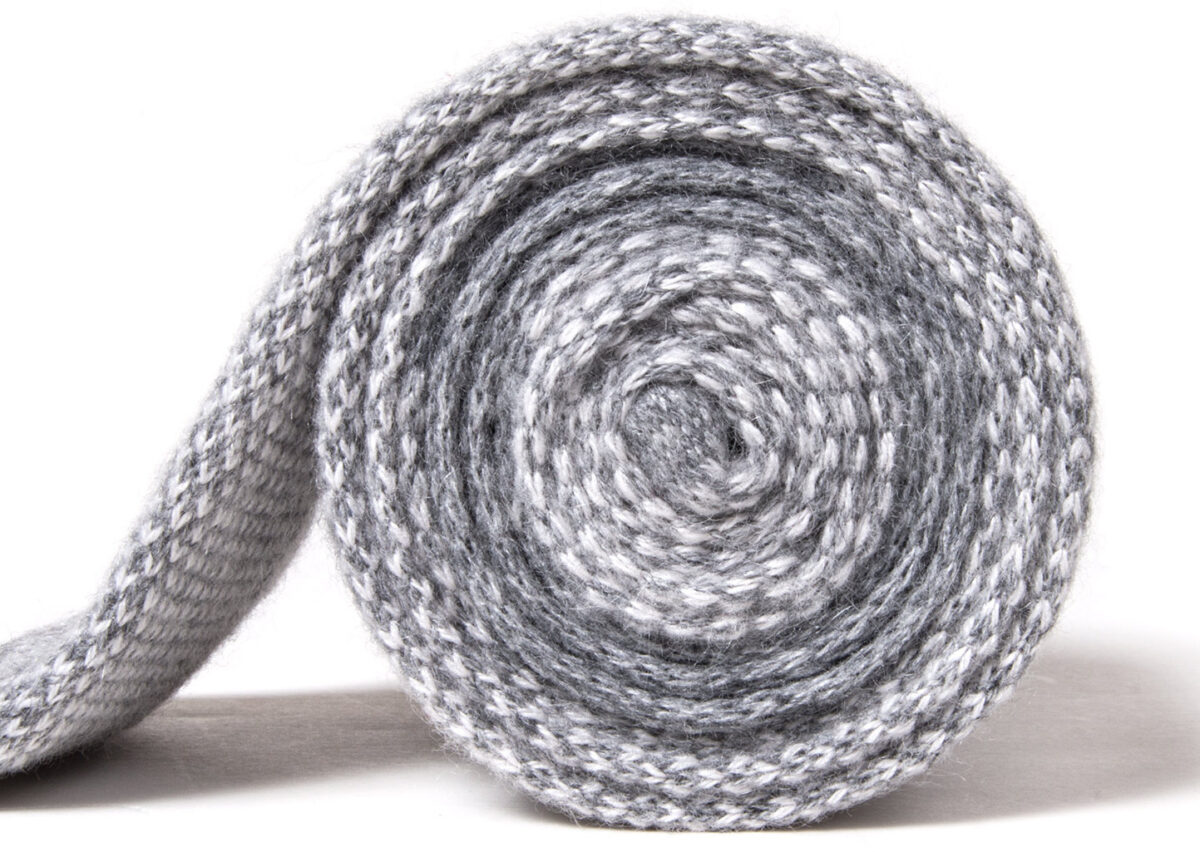 Torino Grey Cashmere Knit Tie