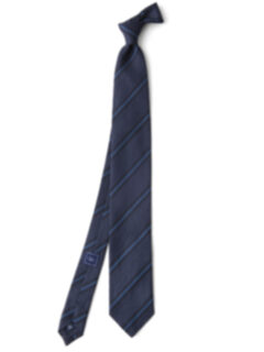 Navy Tonal Striped Silk Grenadine Tie Product Thumbnail 2