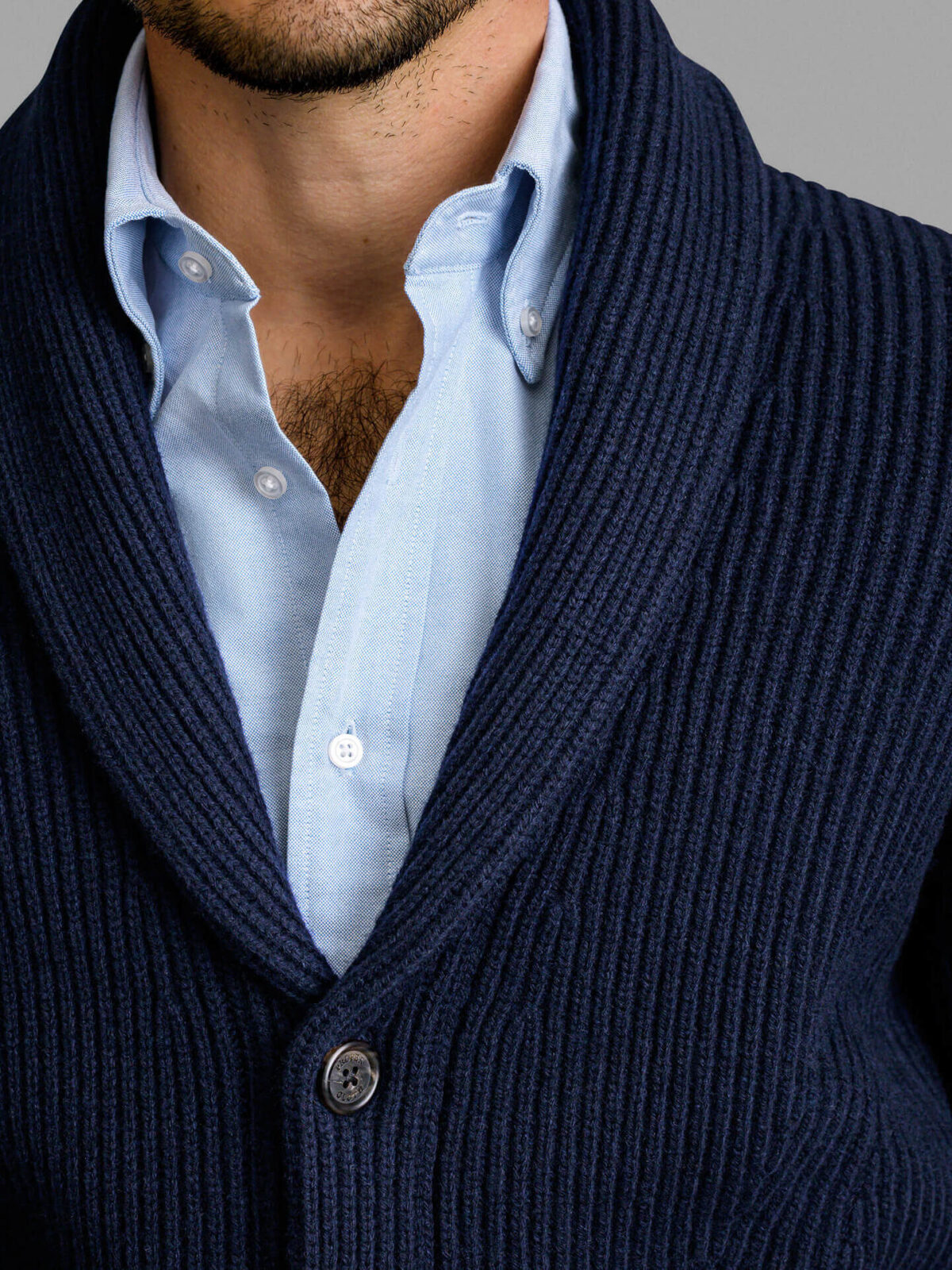 Merino and Cashmere Shawl Cardigan Proper Cloth