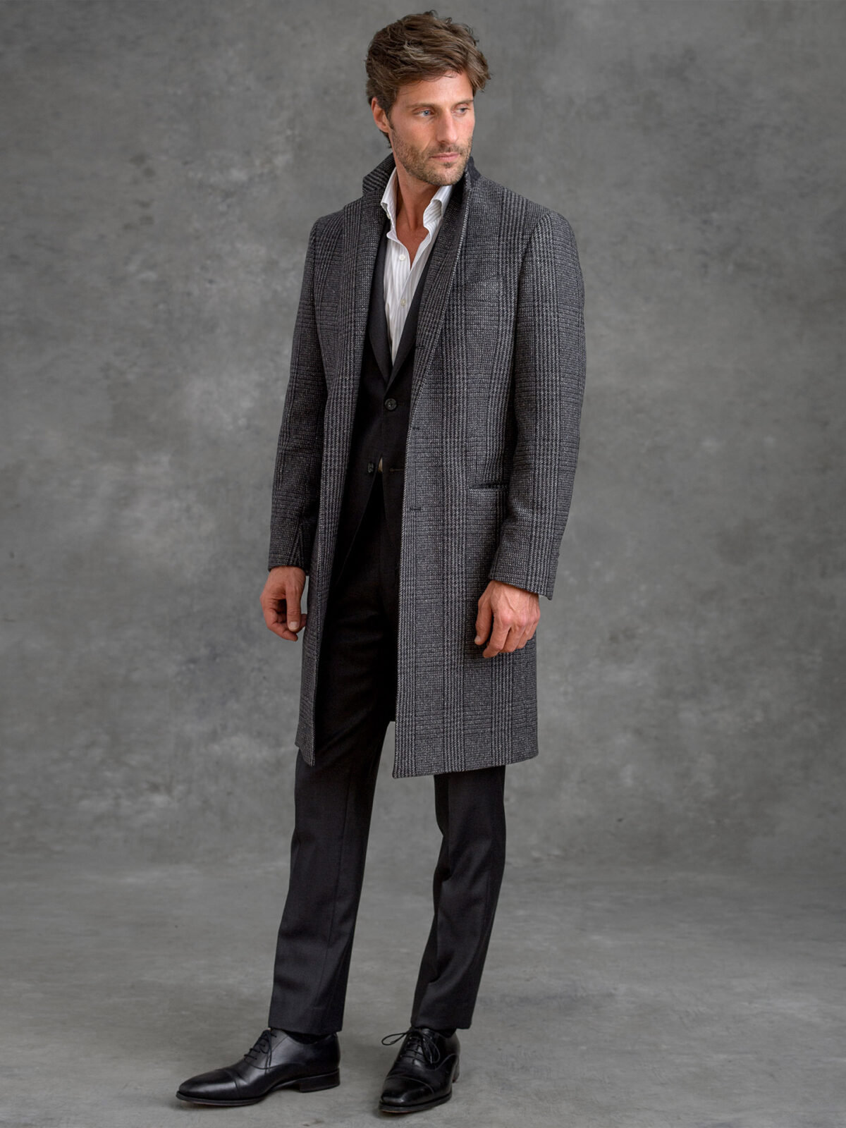 Bleecker Grey Glen Plaid Coat