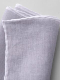 Grey Tipped Linen Pocket Square Product Thumbnail 2